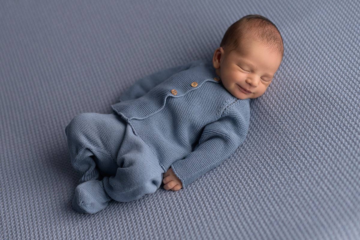 Organic Knit Newborn Set - Blue