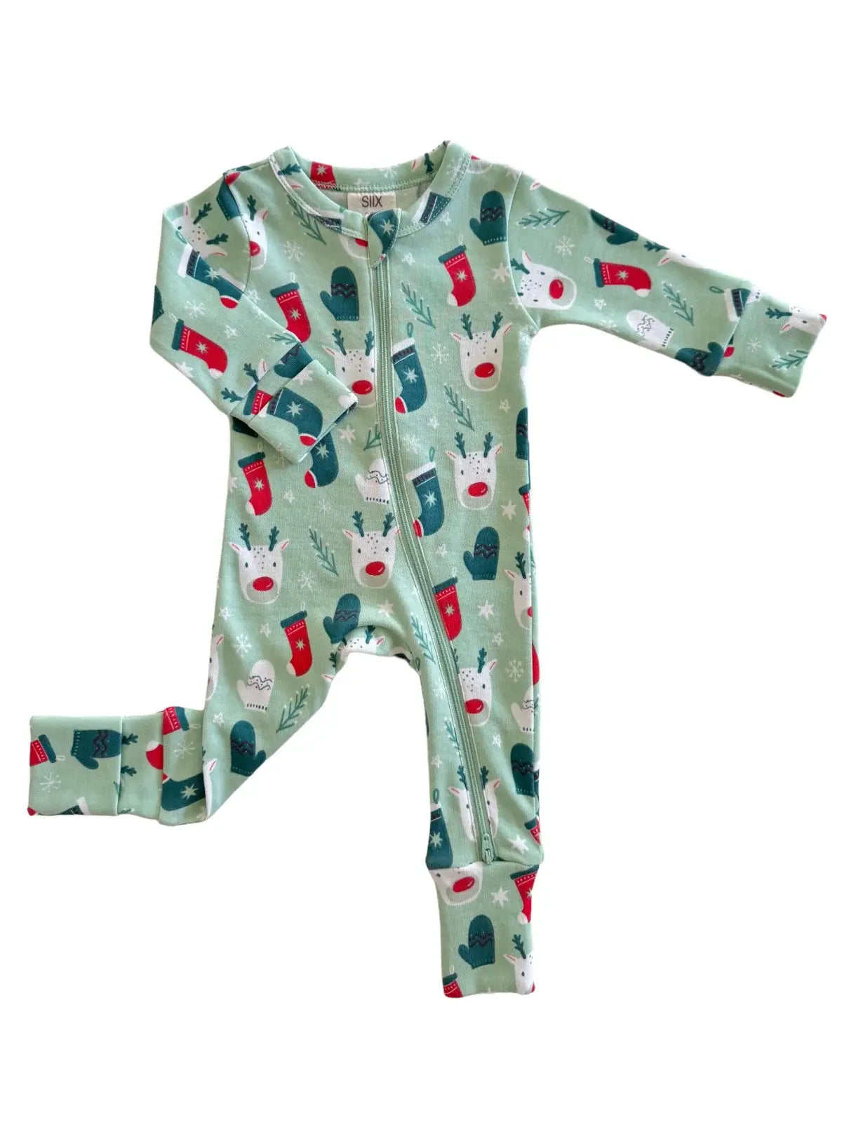 Reindeer Organic Zip PJs
