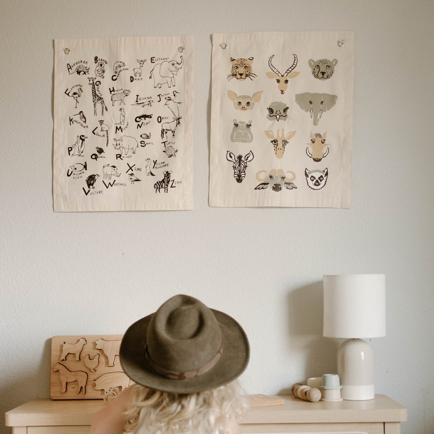 Animal Alphabet Canvas Banner | Educational Wall Hanging