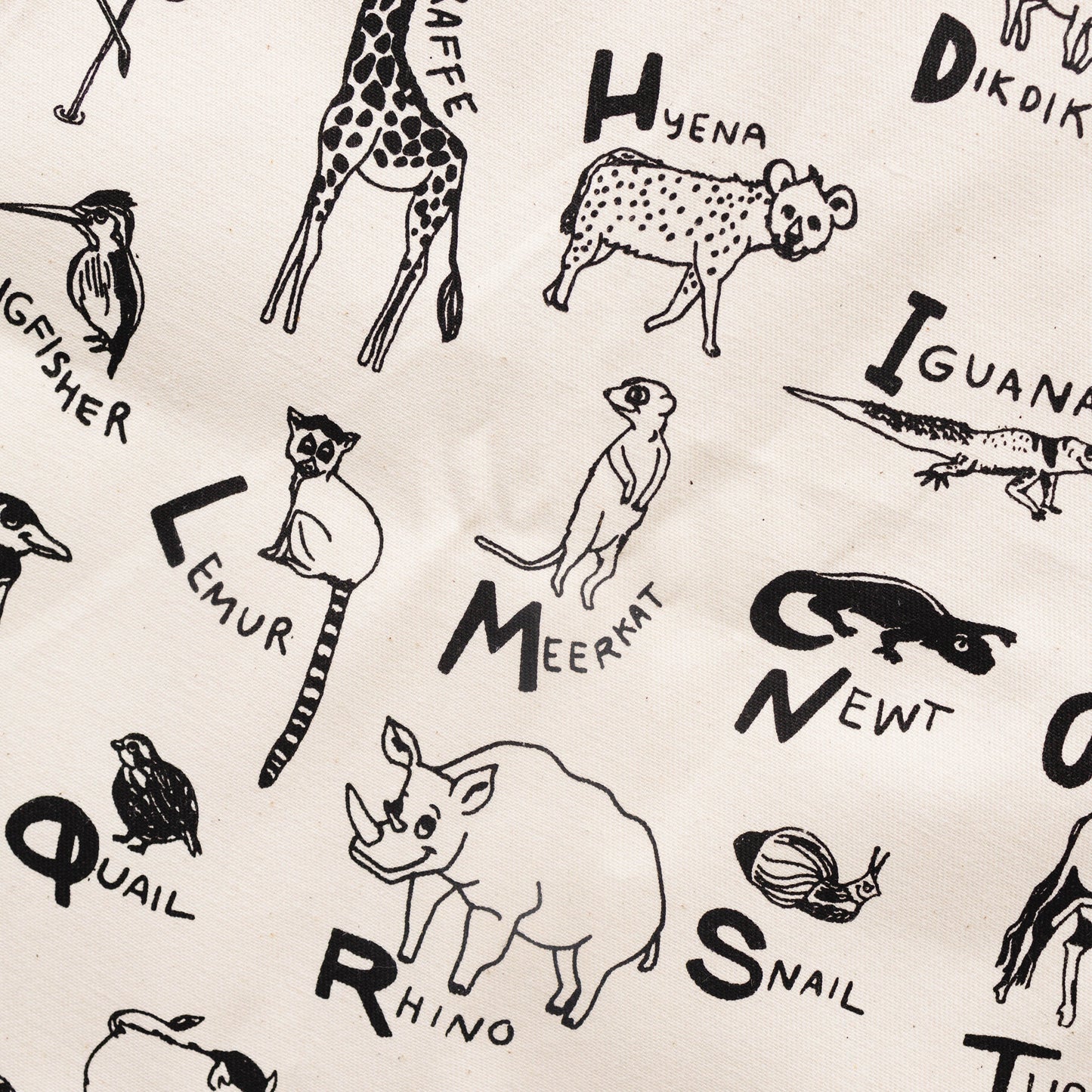 Animal Alphabet Canvas Banner | Educational Wall Hanging