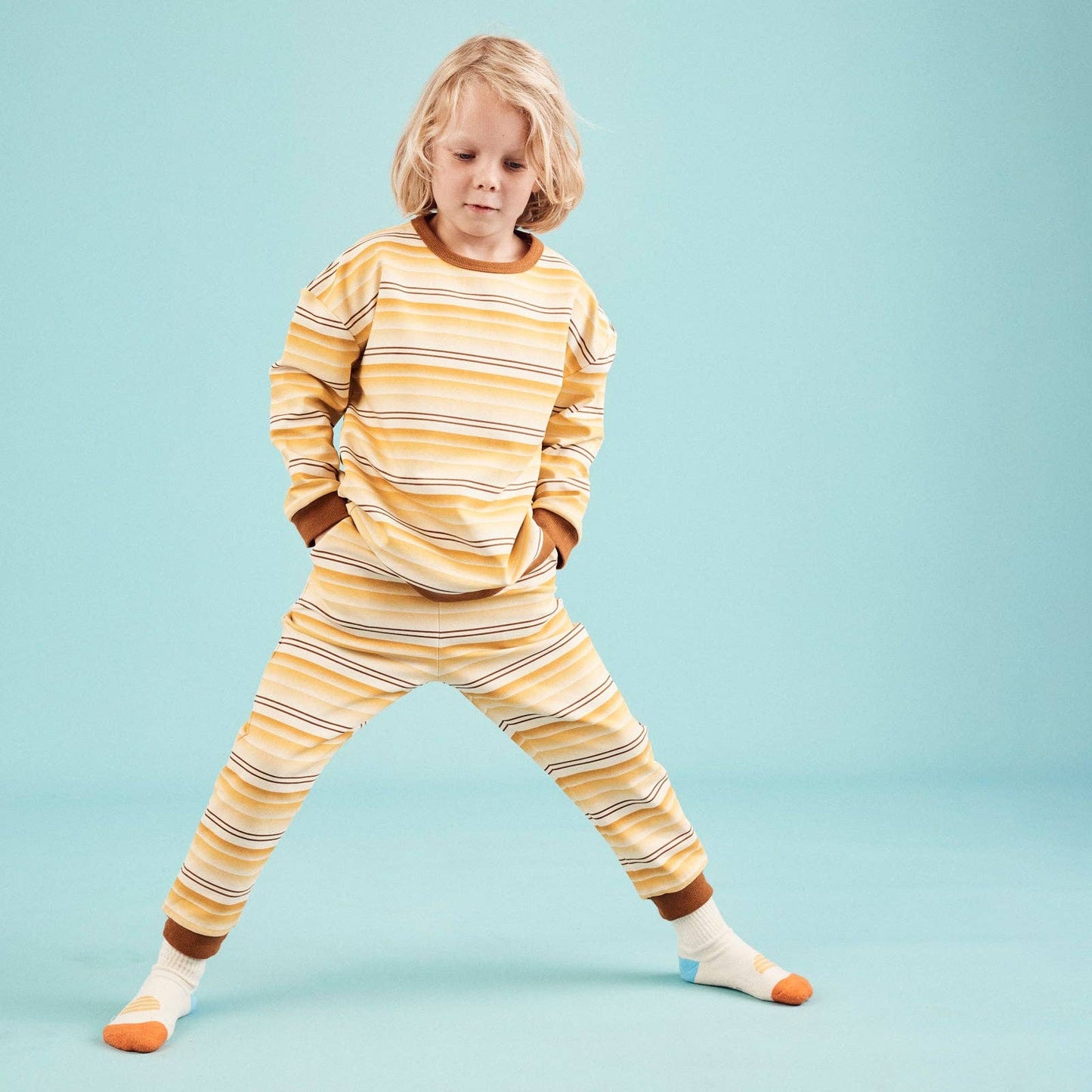 Retro Stripe Organic Cotton Set