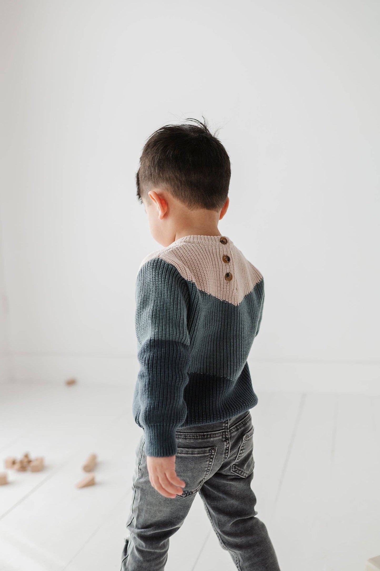 Tri-Color Cotton Sweater