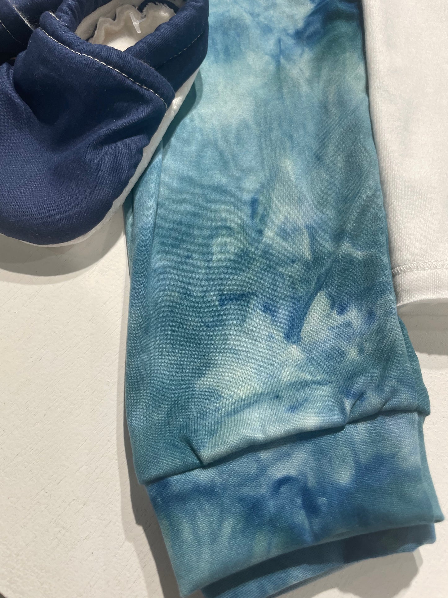 Handmade Teal Tie-Dye Joggers
