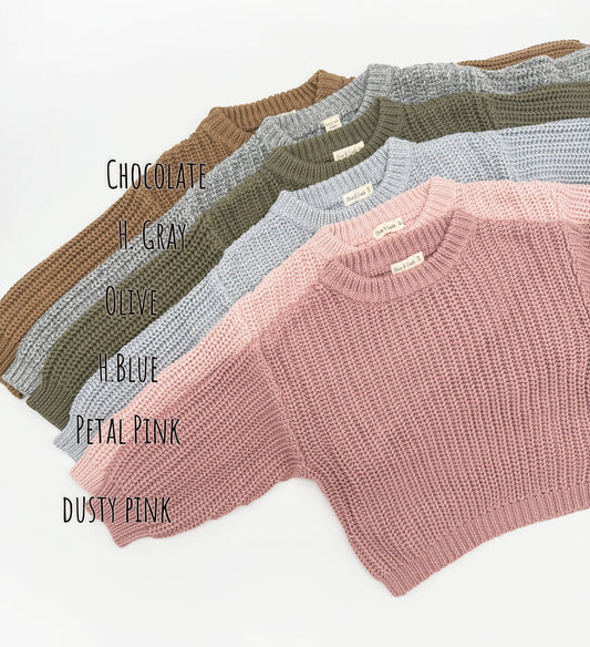 Chunky Knit Braided Cotton Sweater