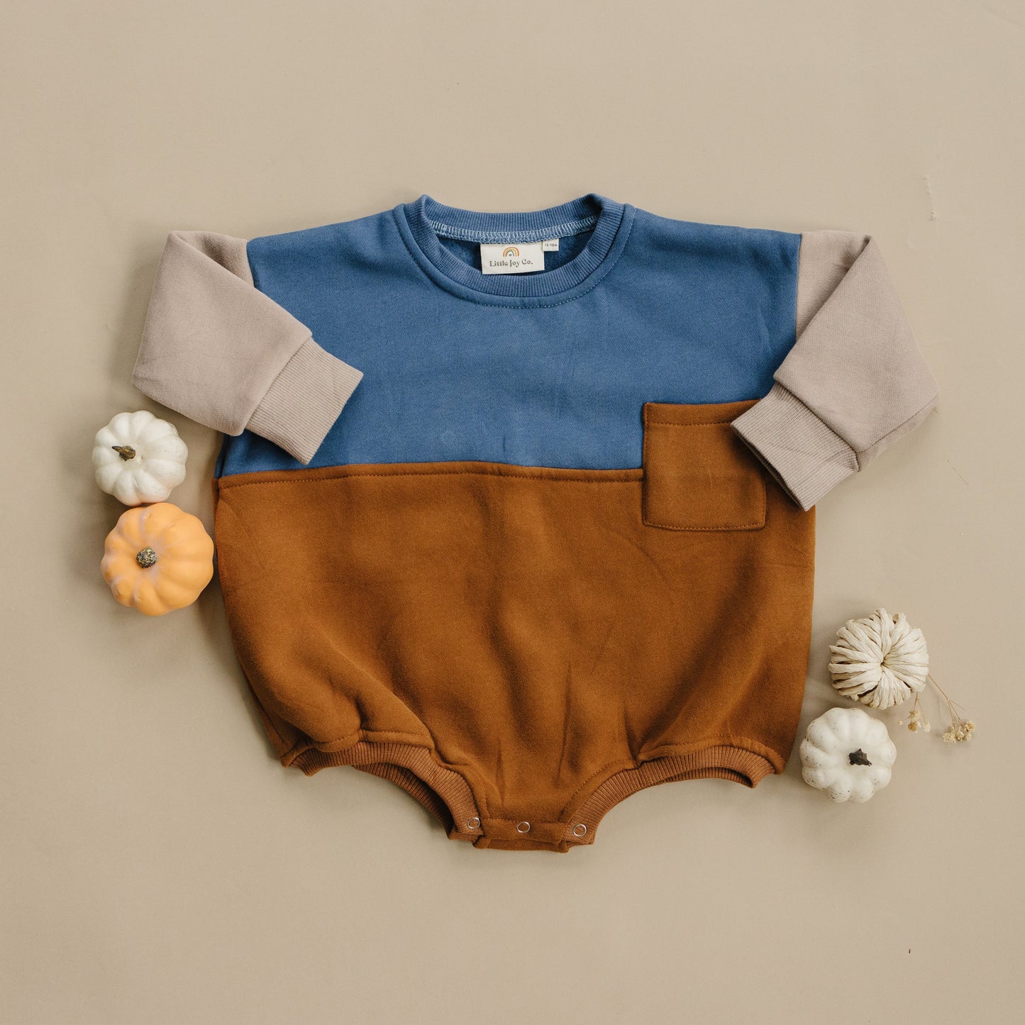 Color Block Sweatshirt Romper