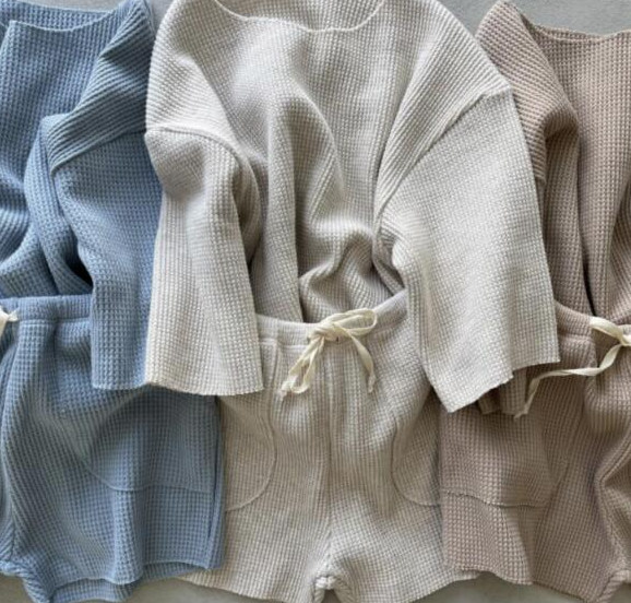 Waffle Pique Set