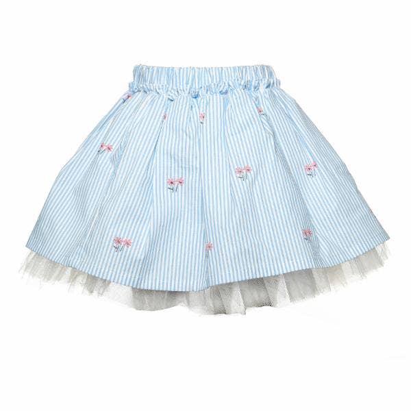 Striped Floral Skirt