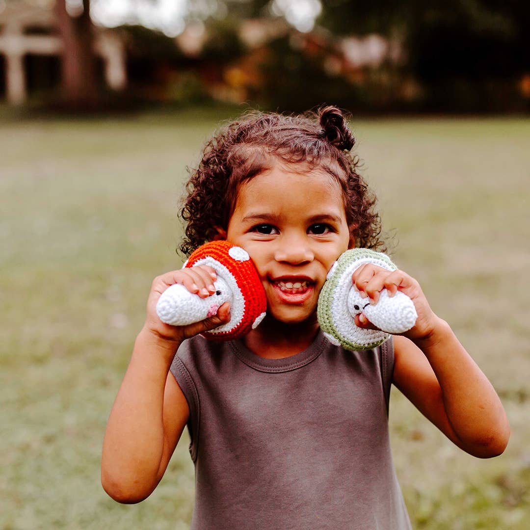 Whimsy Mushroom Rattle - Cotton