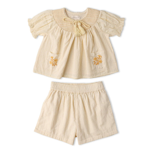 Darcy Organic Smocked Set