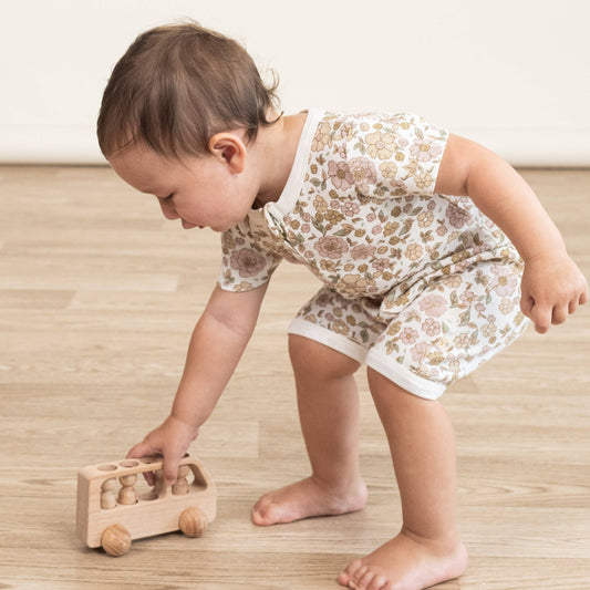 Summer Garden Short Zip Romper