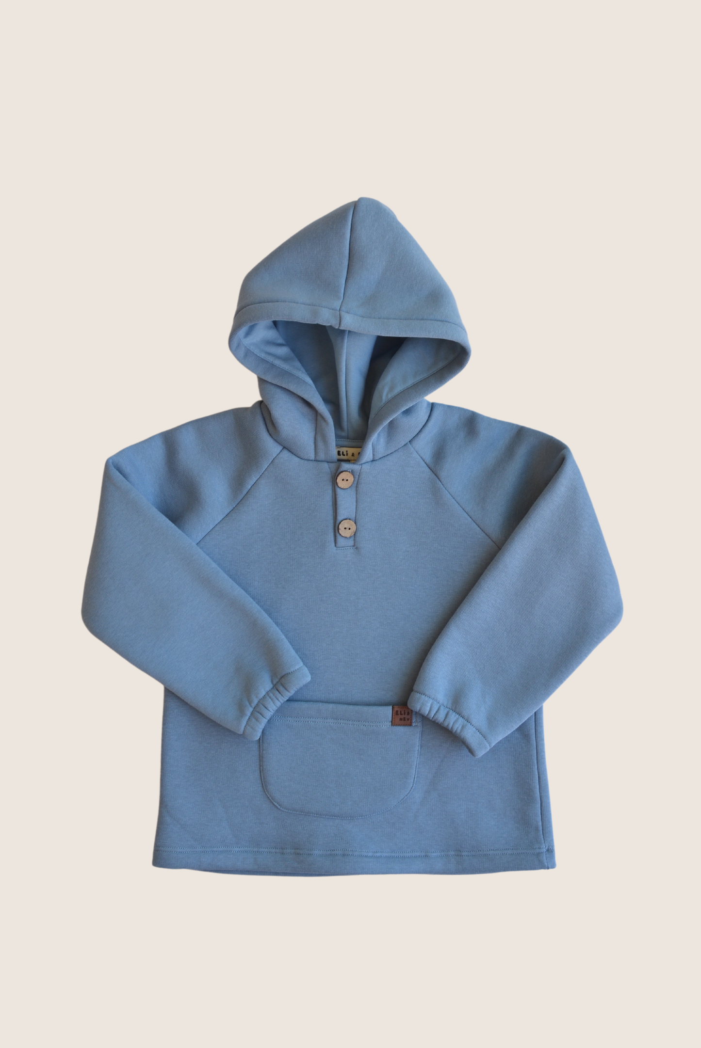 Henley Blue Hoodie