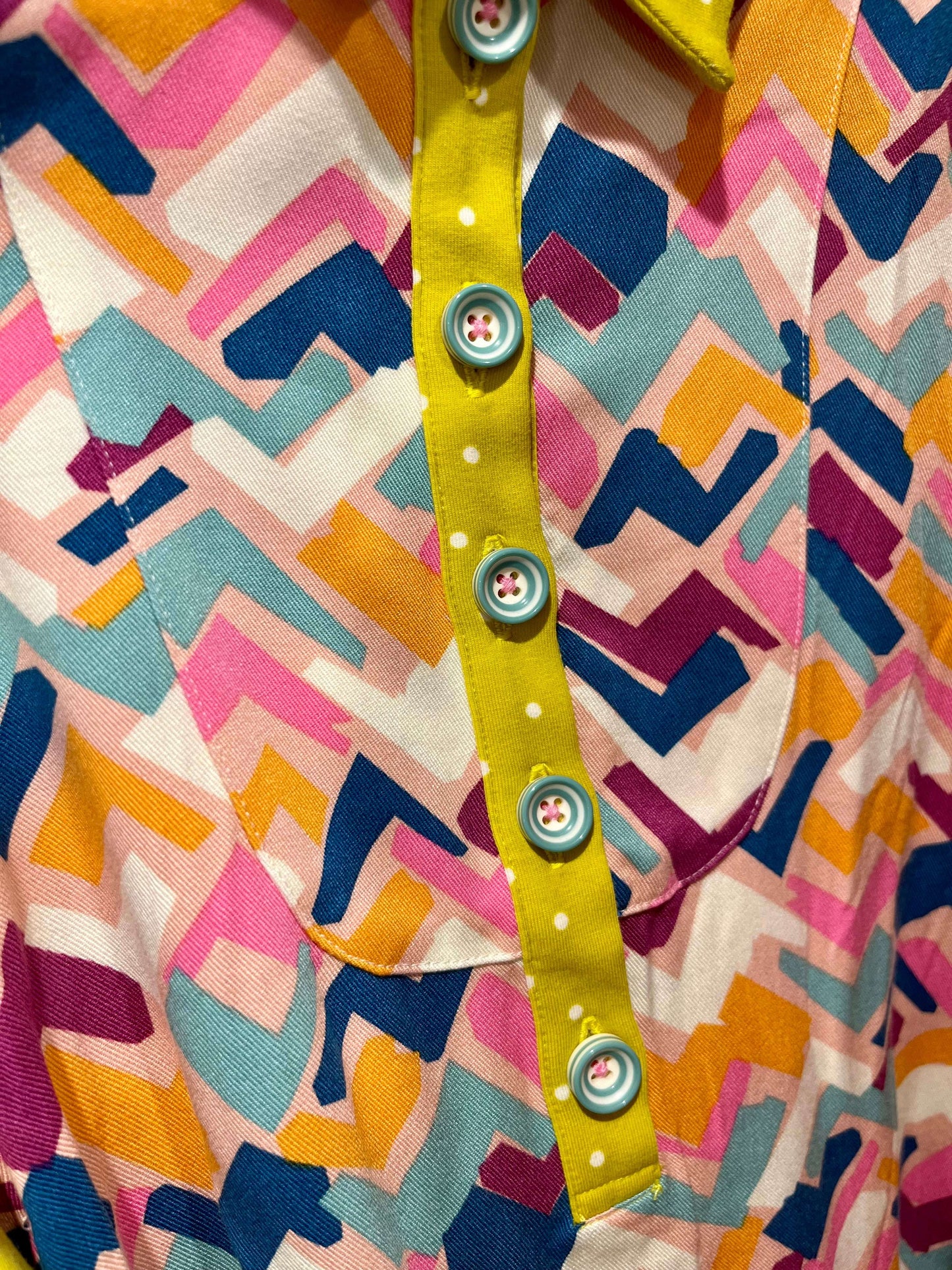 Girls artist print dress worn lifestyle view