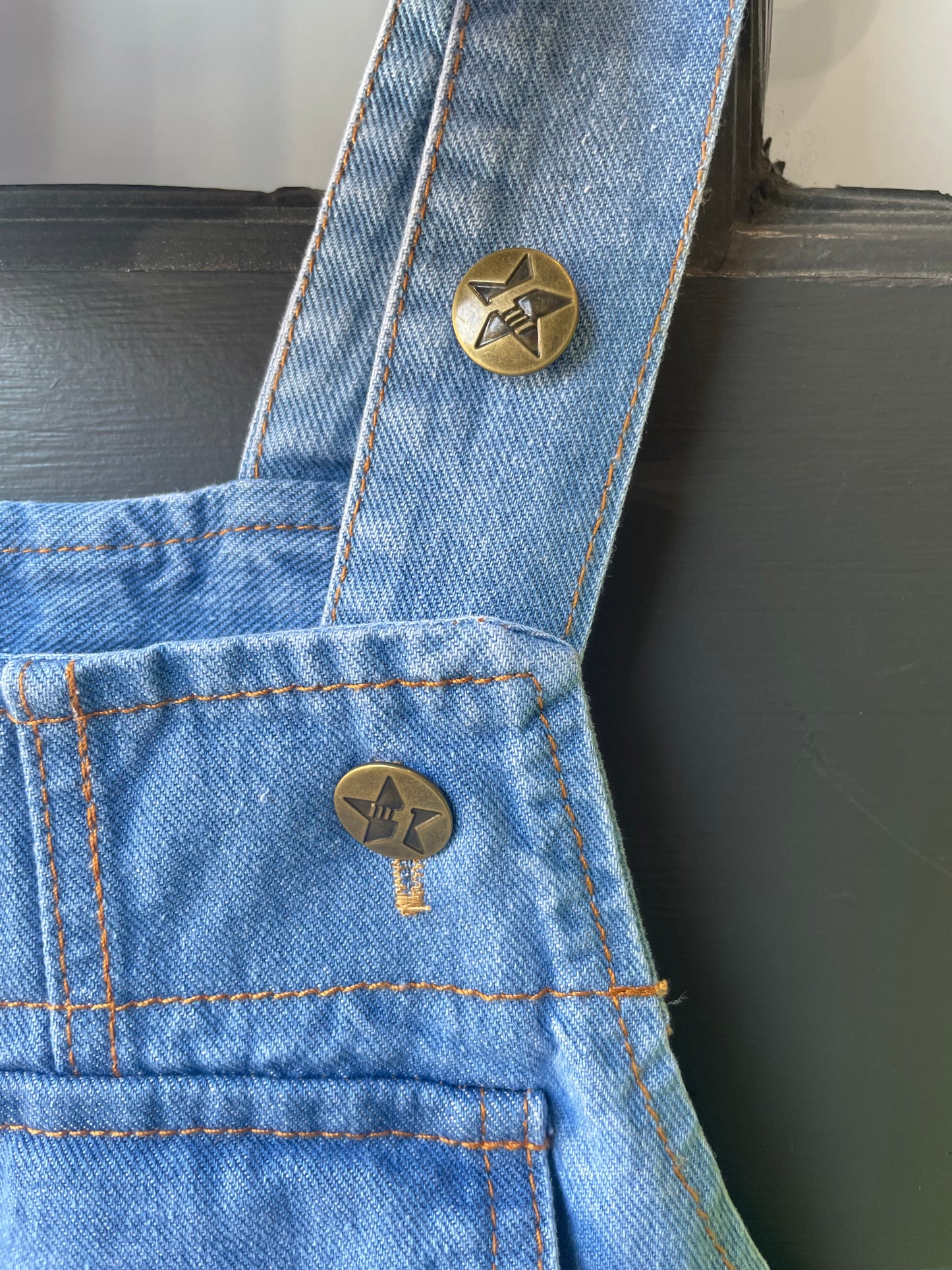Faded Denim Overalls