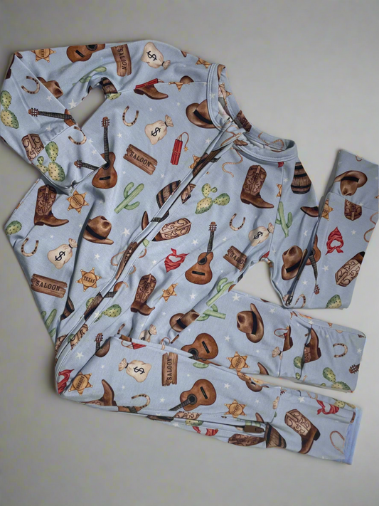 Cowboy Western Blue Zippy