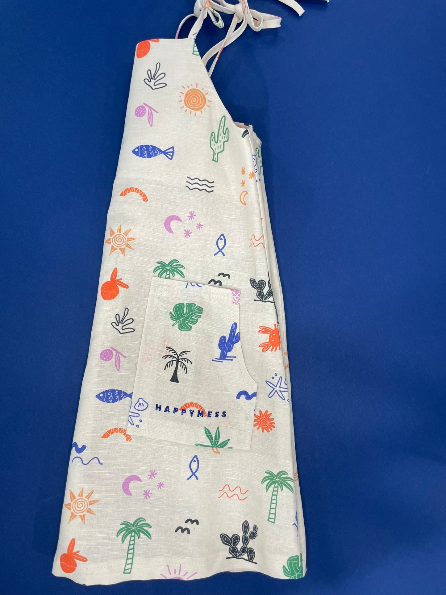 Safari linen dress flat lay product view