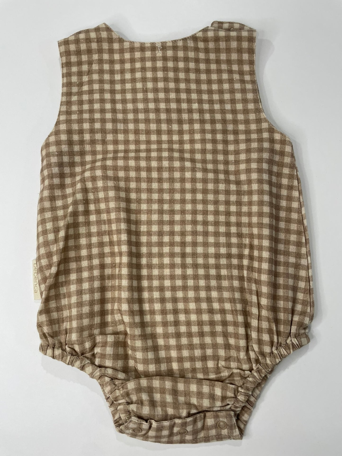 Topaz recycled cotton bubble onesie flat lay product view
