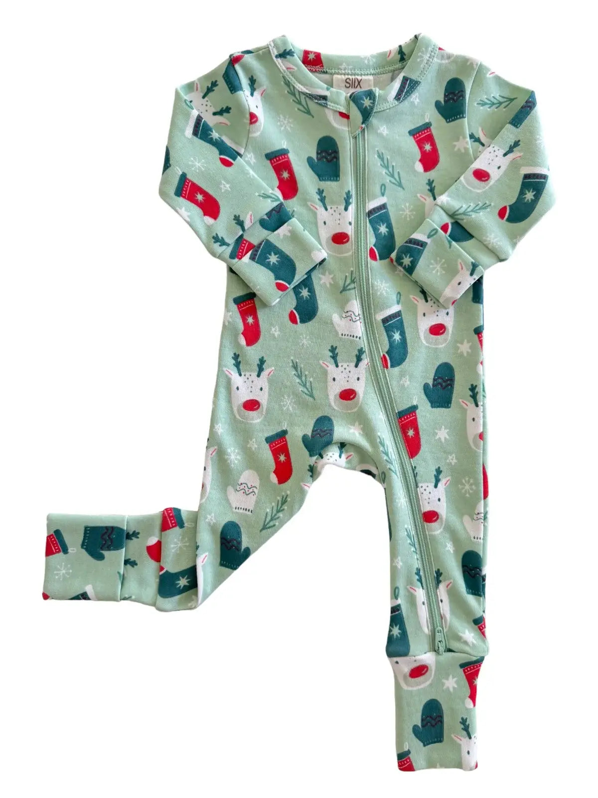 Reindeer Organic Zip PJs