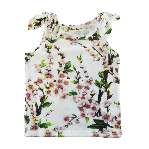 Knot Shoulder Floral Tank