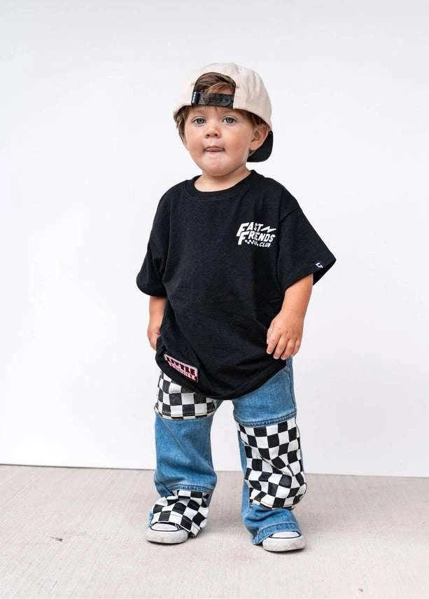 Checker Patch Jeans