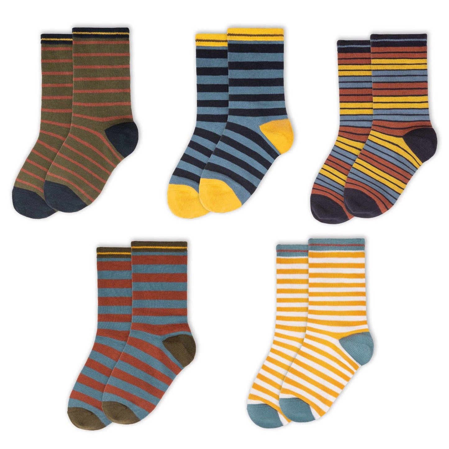 Organic Cotton Crew Socks 5 Pack