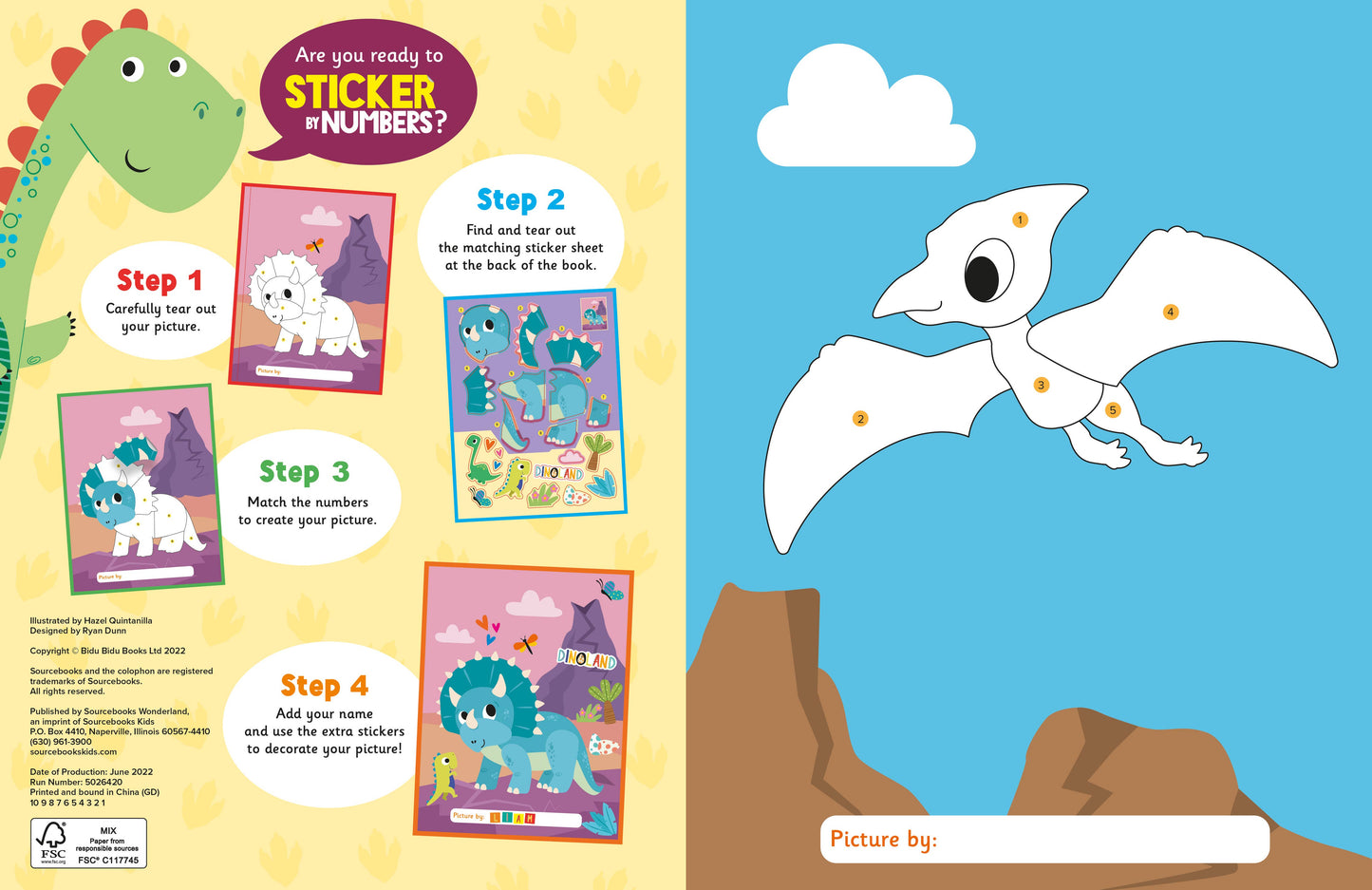 My First Sticker By Numbers: Dinos & Dragons