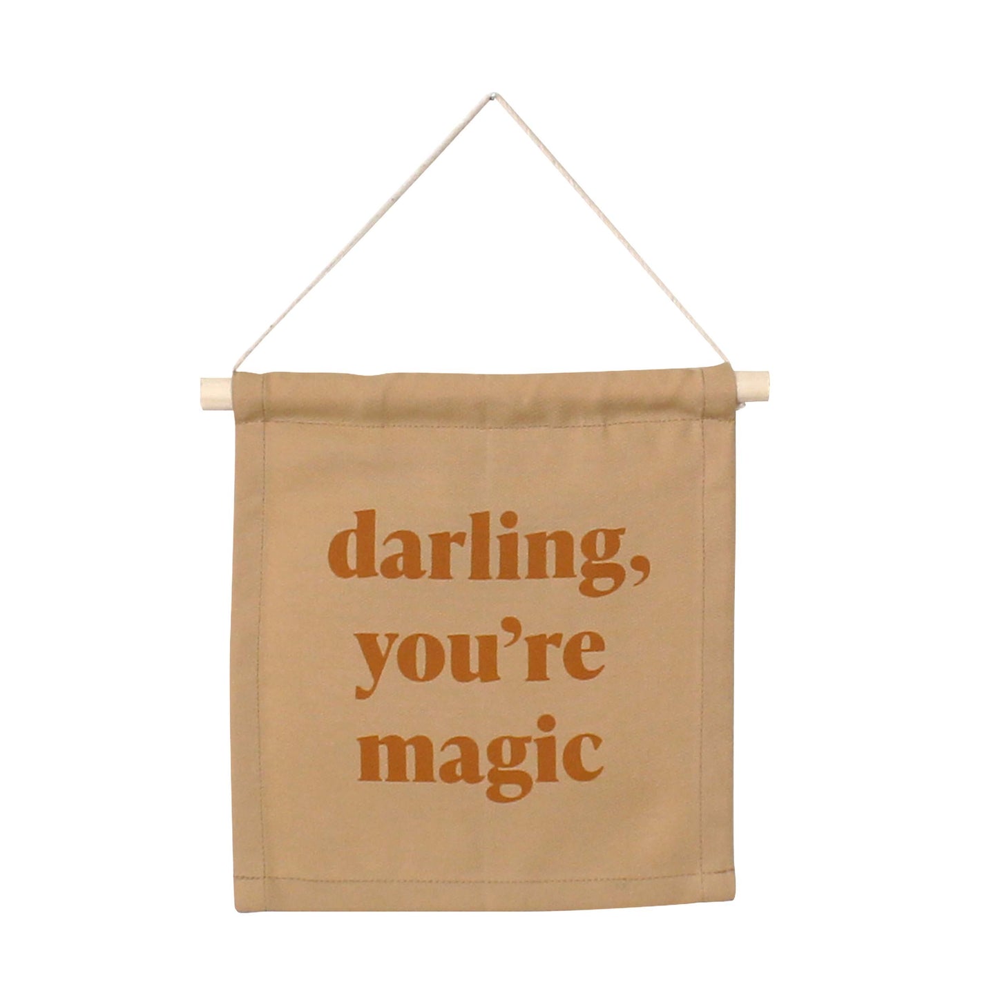 “Darling You’re Magic” Fabric Wall Hanging | Cotton Blend Hang Sign