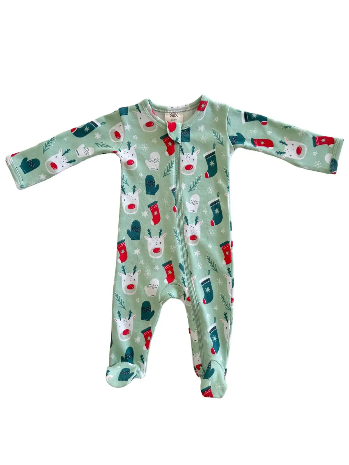 Reindeer Organic Zip Footie