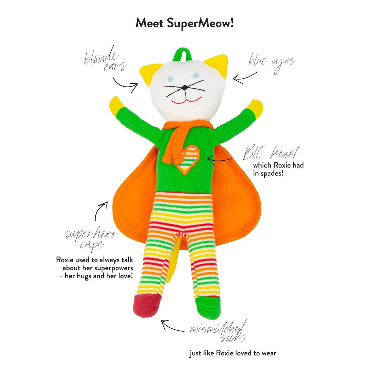 Organic Cotton Supermeow Stuffie