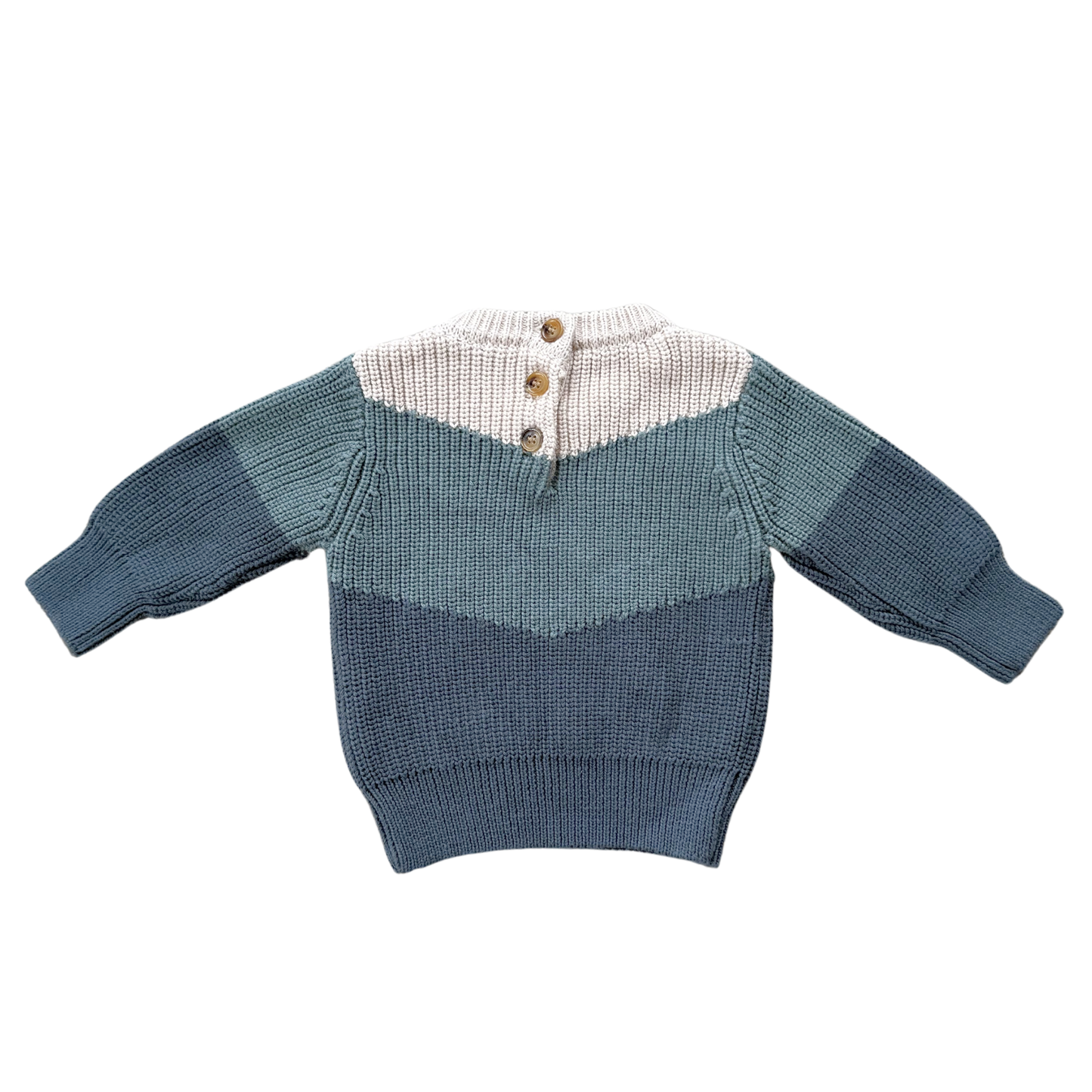 Tri-Color Cotton Sweater