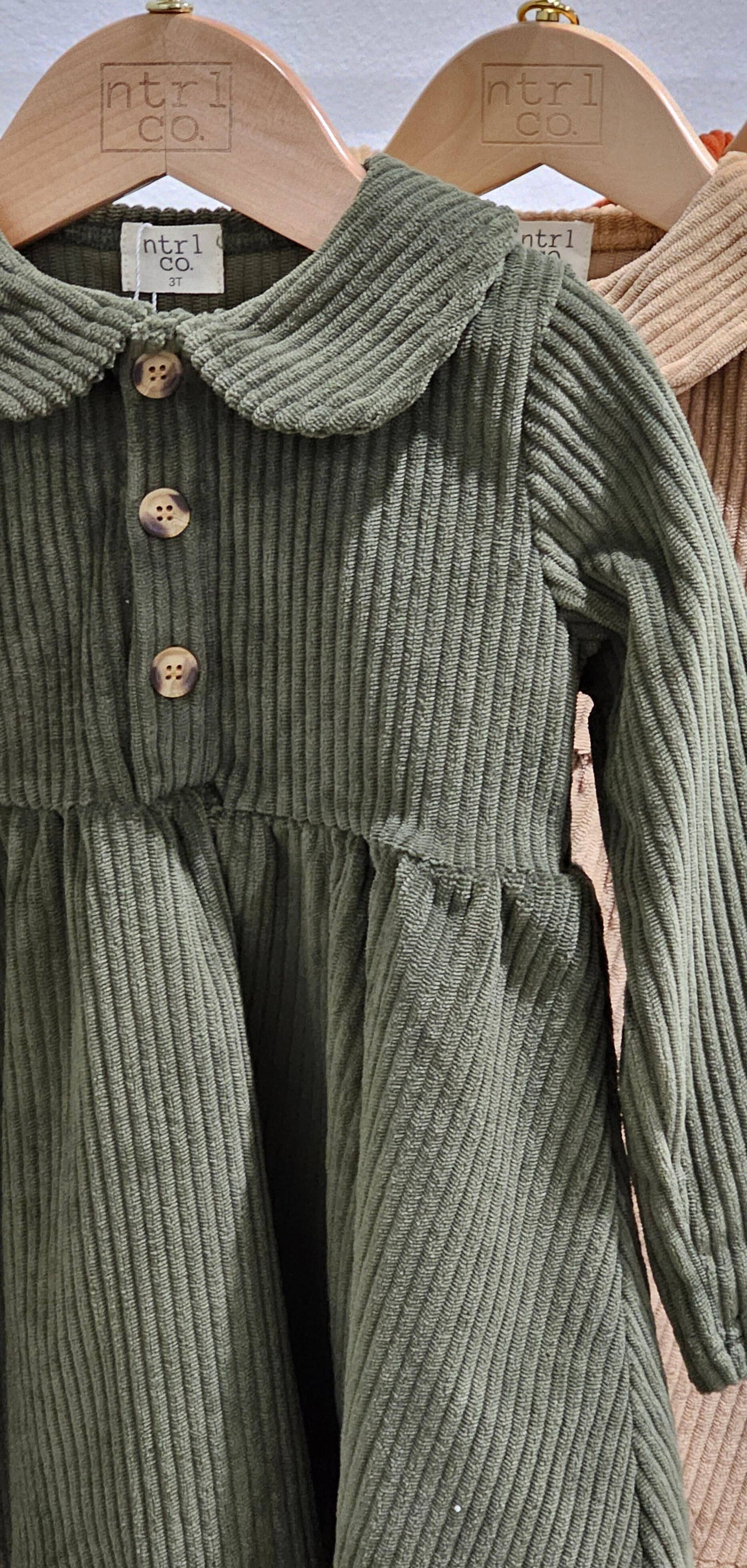 Campfire Corduroy Dress With Shorts - Evergreen