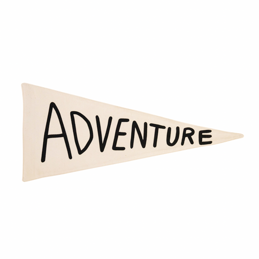 Adventure Canvas Pennant | Triangle Handmade Wall Flag