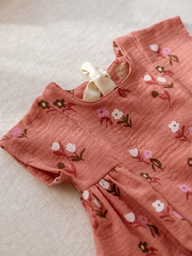 Girls Malia floral dress worn lifestyle view