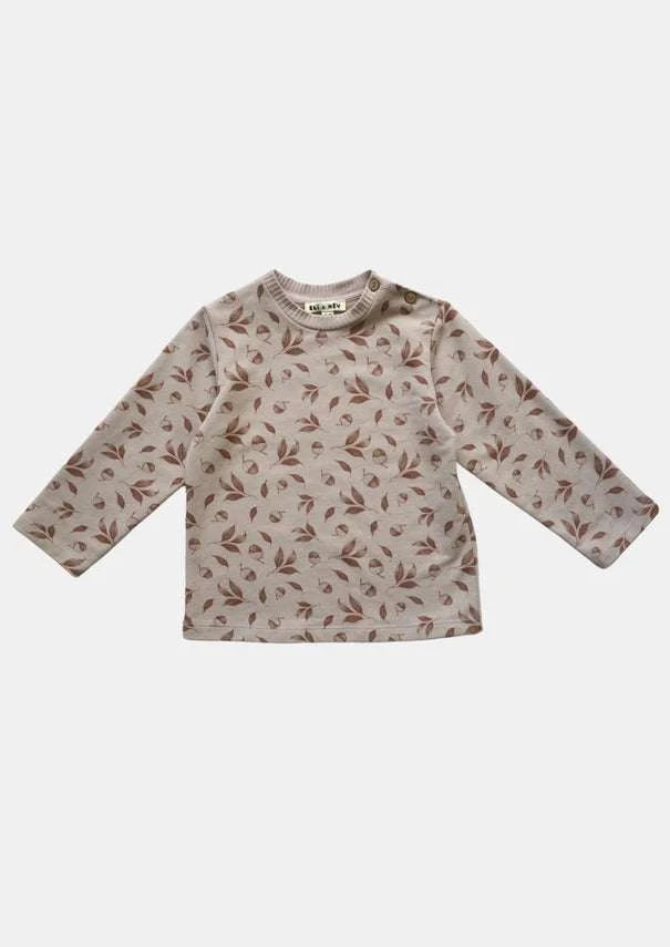Strong as Oak long sleeve kids shirt back view graphic detail