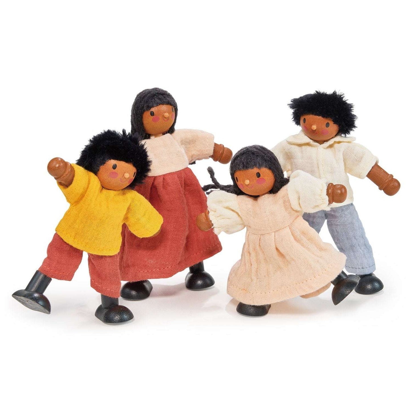 The Berrybunch doll family soft fabric dolls set for kids front view
