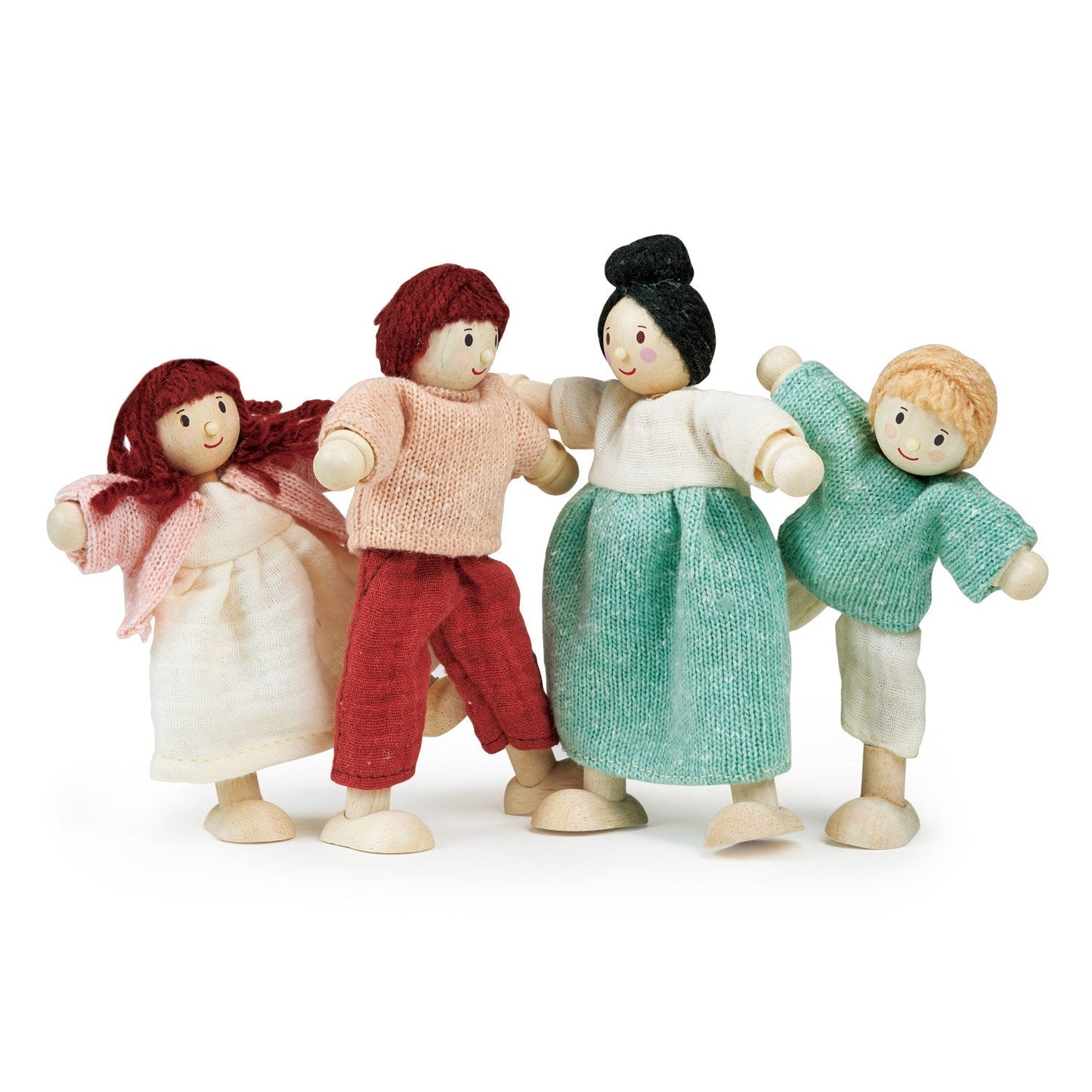 The Honeybunch doll family soft fabric dolls set for kids front view
