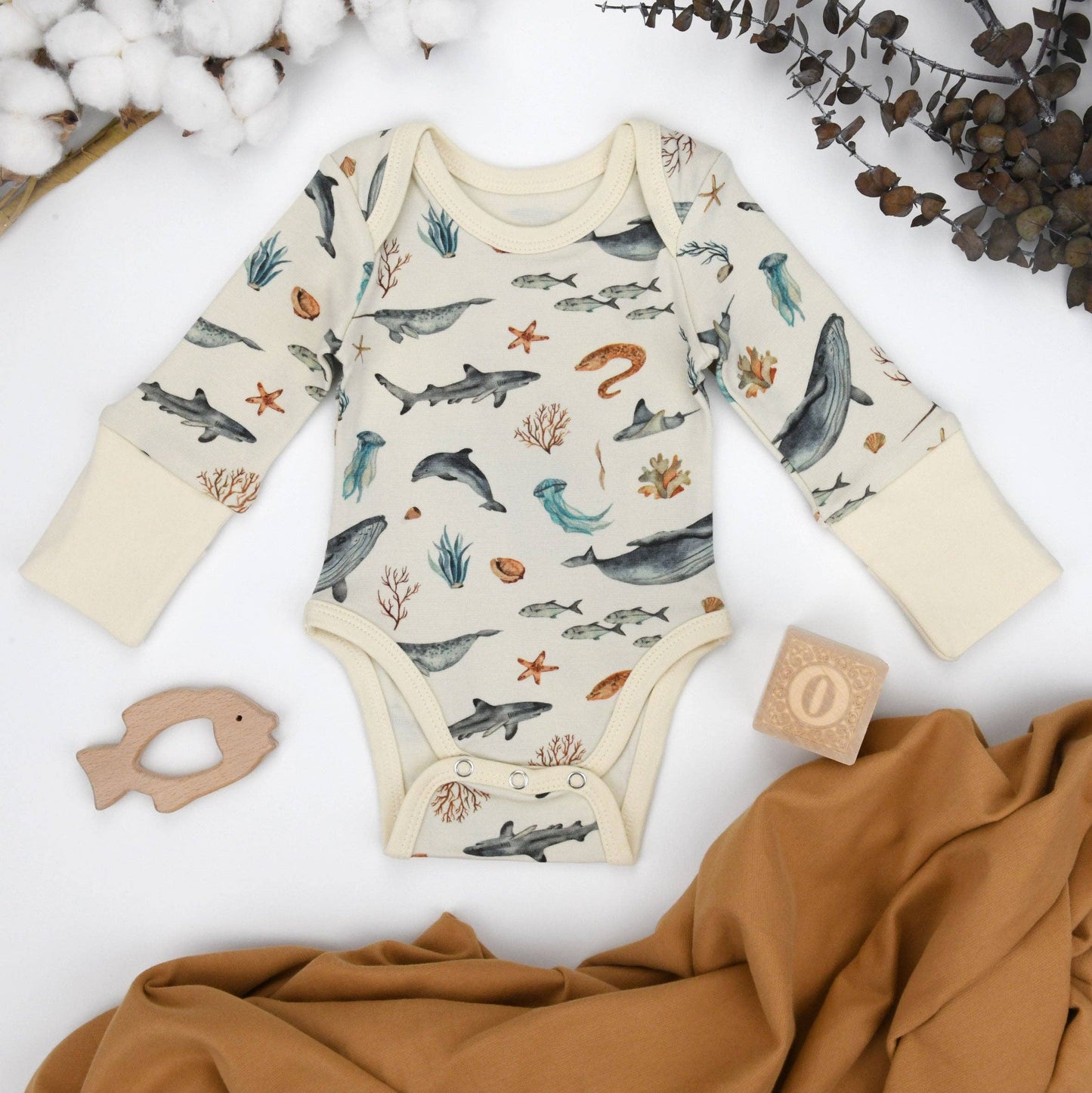 Organic Cotton Marine Bodysuit