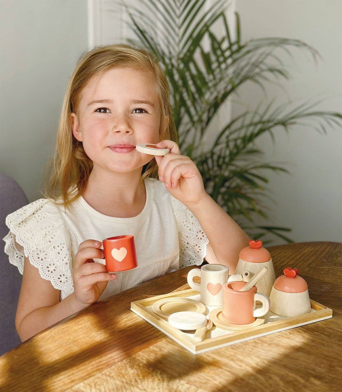 Wooden Tea Time Tray Set