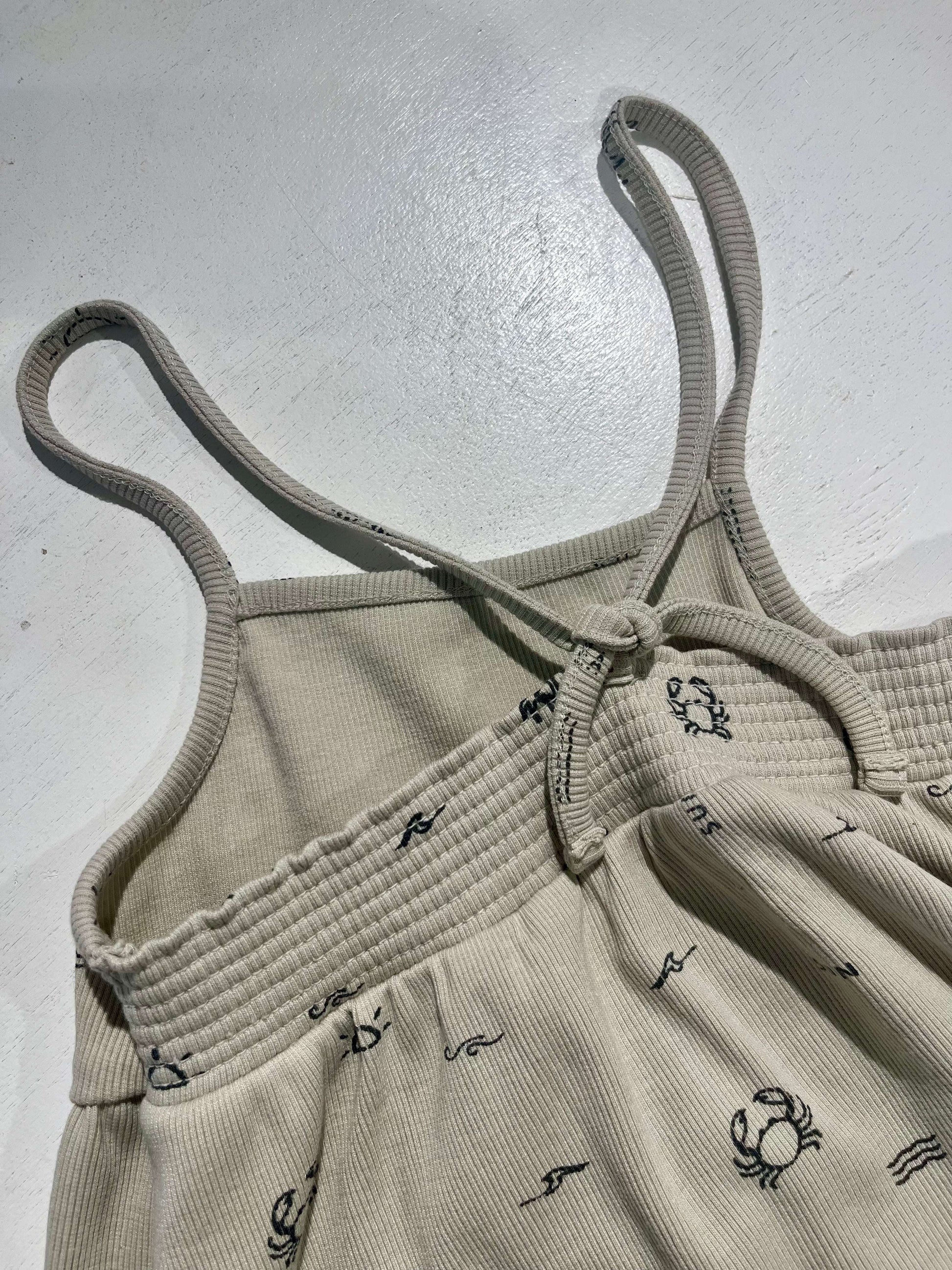 Girls surf tie back dress worn beach lifestyle view