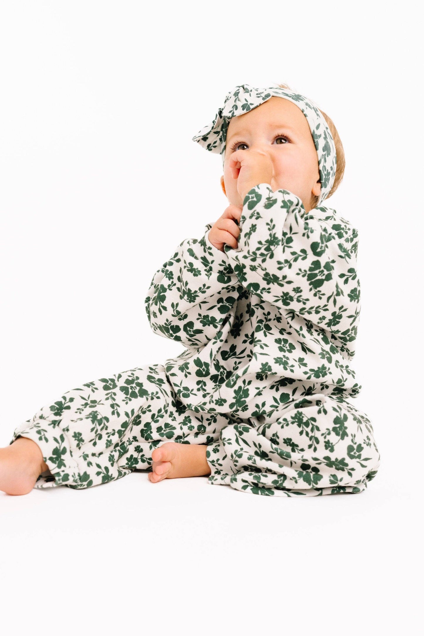 Green Floral Sweatsuit