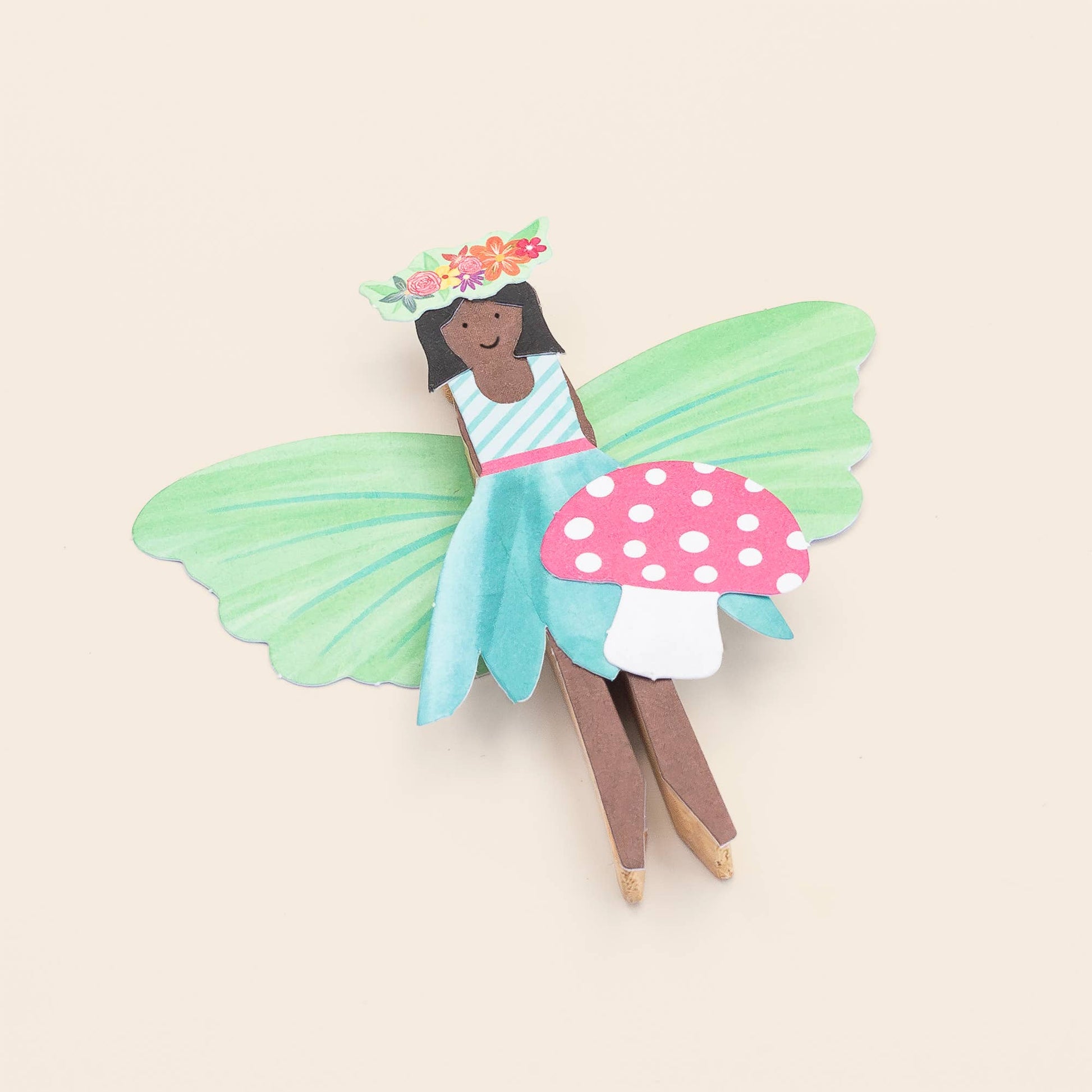 Kids fairy peg doll kit packaging view