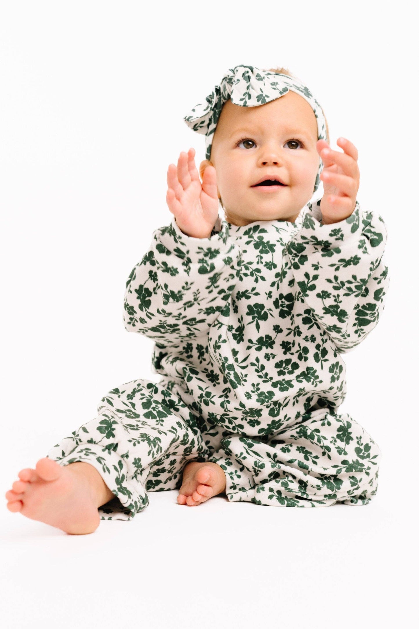 Green Floral Sweatsuit