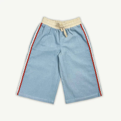 Cord Side Stripe Wide Pant