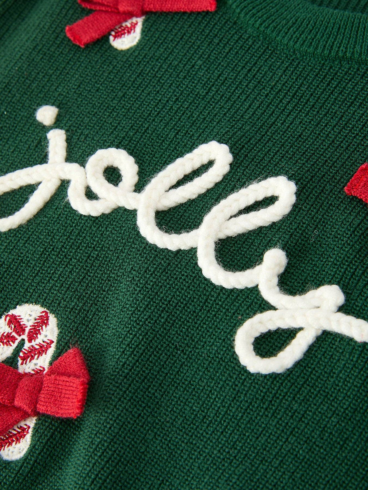 Candy Cane Bow Sweater