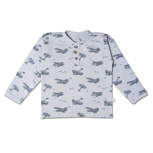 Ready For Take Off Organic Cotton Henley