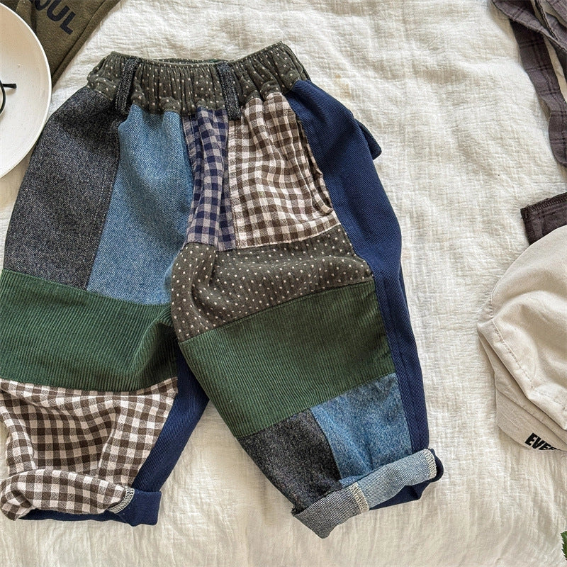 2 Piece Patchwork Pant Outfit