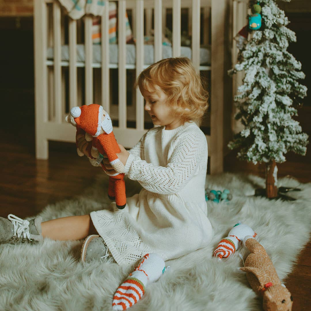 Santa Plush Doll with Rattle - Cotton