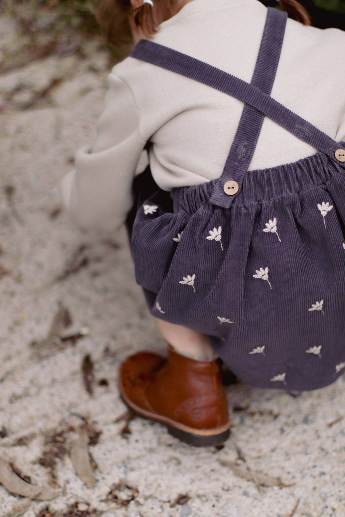 Embroidered Cord Dress