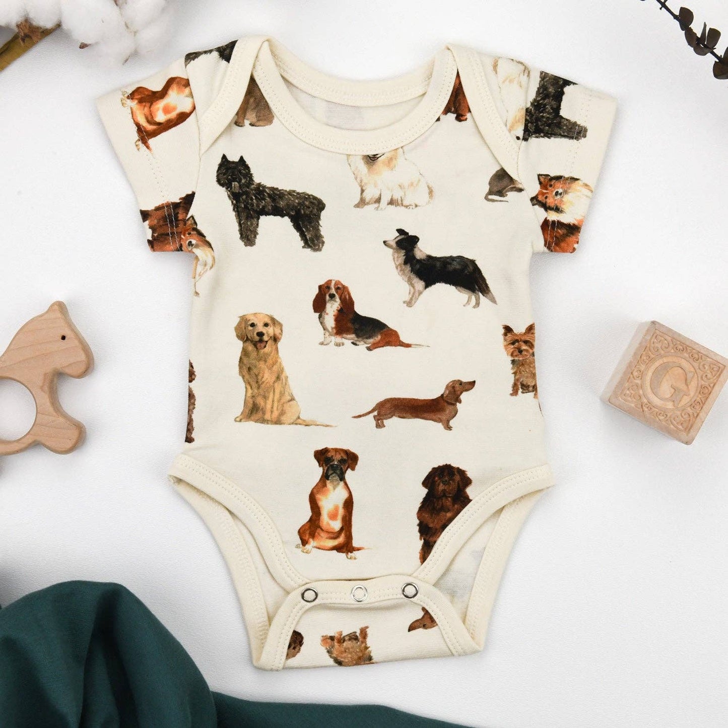 Organic Cotton Puppy Bodysuit