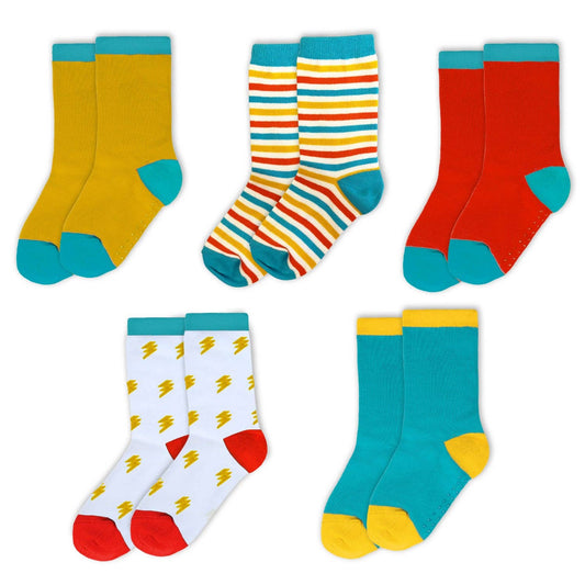 Organic Cotton Crew Socks 5 Pack