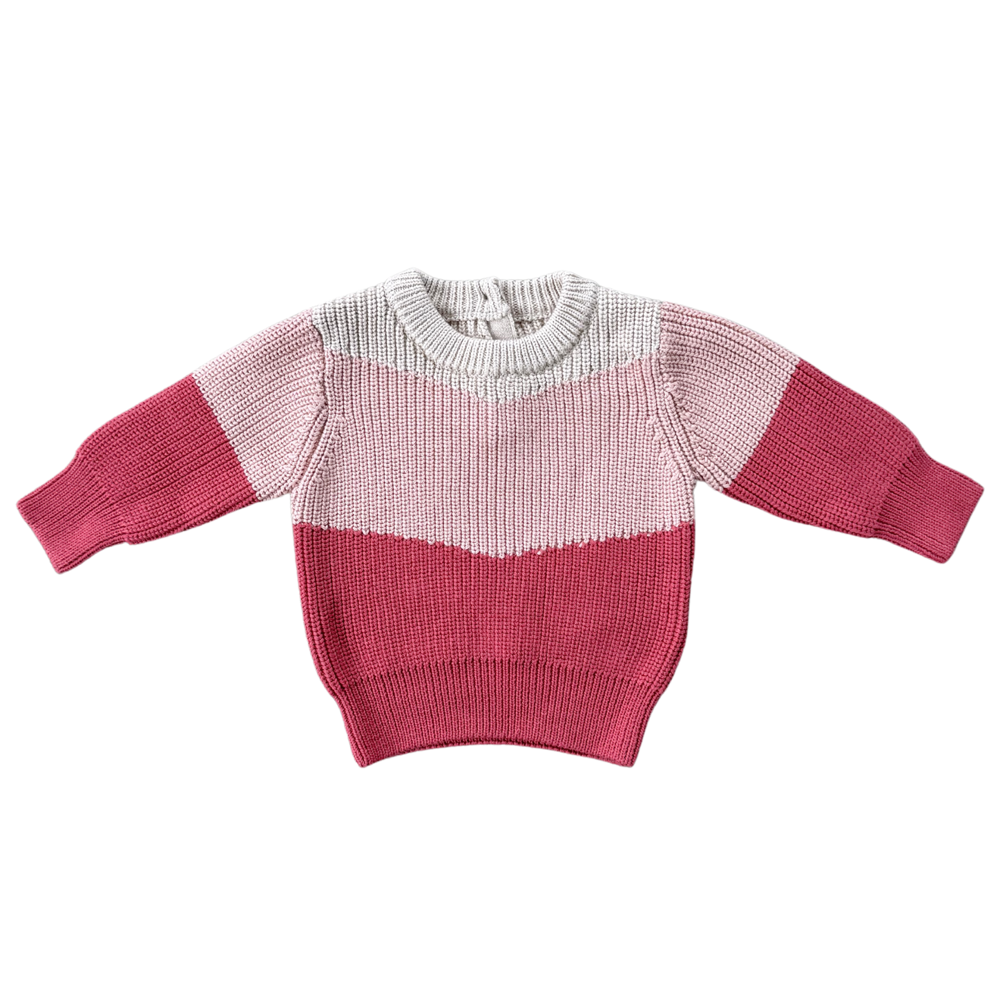 Tri-Color Cotton Sweater